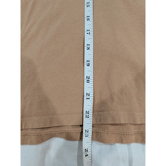 Guess Los Angeles Ringer T-Shirt Tan Brown Black Logo Mens Large Cotton Tee - Picture 5 of 8